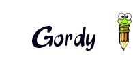 Nombre animado Gordy 01